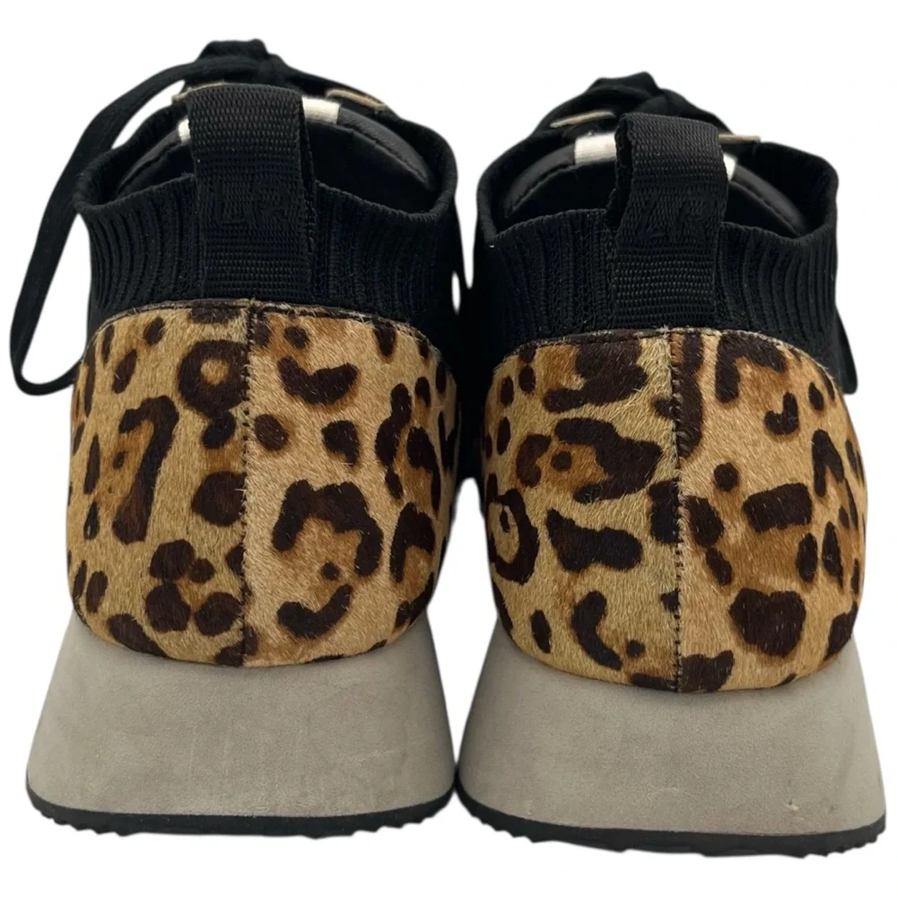 Loeffler Randall Remi Sneakers in Leopard Calf Hair US 9.5 - Picture 3 of 11